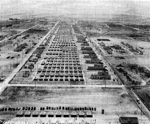 A 1943 view of Camp Haan, the U.S. Army anti-aircraft artillery training center near Riverside, California.